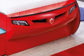 CARBED Кровать-машина Coupe с выдвижной кроватью Red 20.03.1306.00 в Новом Шарапе - novyj-sharap.mebel54.com | фото
