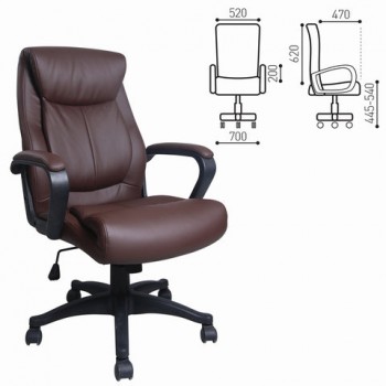 Кресло офисное BRABIX Enter EX-511 (коричневый) в Новом Шарапе - novyj-sharap.mebel54.com | фото