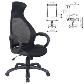 Кресло офисное BRABIX Genesis EX-517 (черное) в Новом Шарапе - novyj-sharap.mebel54.com | фото