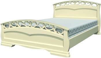 Кровать Грация-1 из массива сосны 1600*2000 Слоновая кость в Новом Шарапе - novyj-sharap.mebel54.com | фото
