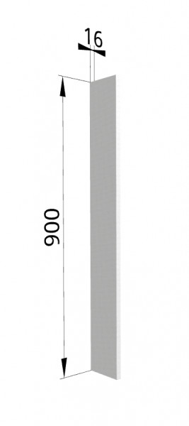 Панель торцевая (для шкафа верхнего торцевого высокого) ВПТ 400 Ройс (Графит софт) в Новом Шарапе - novyj-sharap.mebel54.com | фото