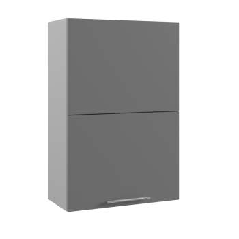 Ройс ВПГПМ 600 Шкаф верхний высокий Blum Aventos HF (Графит софт/корпус Серый) в Новом Шарапе - novyj-sharap.mebel54.com | фото